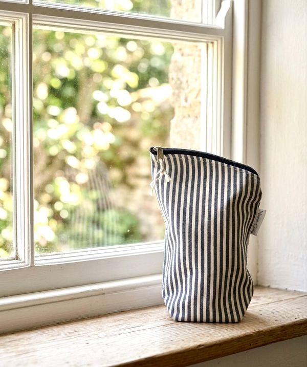 Yerbera Rayada azul y crudo 