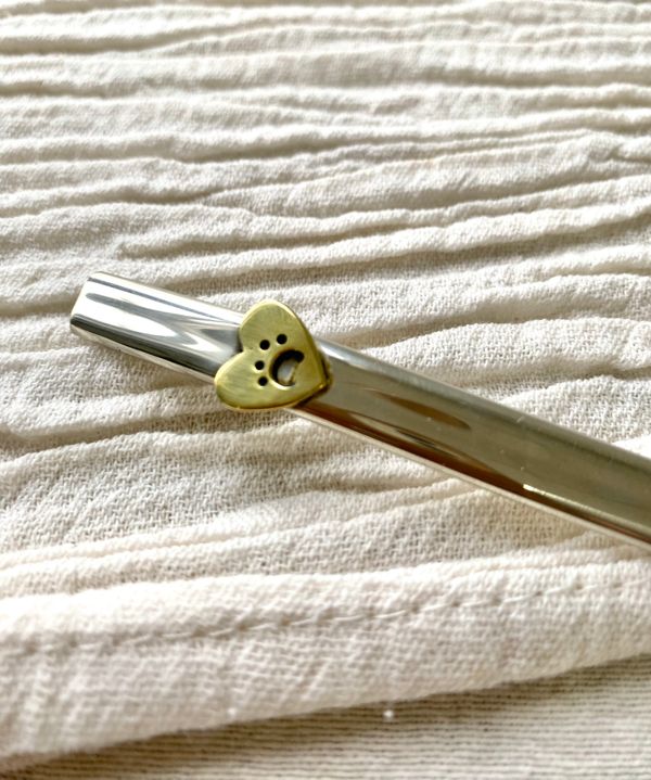 Bombilla de Alpaca expresion con Dije