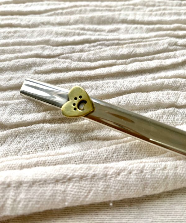 Bombilla de Alpaca expresion con Dije